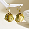 Brass Resin Dangle Earrings for Women NB9245-3-1