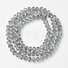 Electroplate Transparent Glass Beads Strands EGLA-A034-T3mm-G04-2