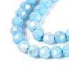 Anti-Tarnish Electroplate Glass Beads Strands EGLA-ZX010-6mm-15-5