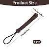 2Pcs Cowhide Leather Car Key Chain Pendant Decorations AJEW-CL0001-80B-2