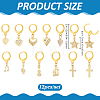 12Pcs Brass Micro Pave Clear Cubic Zirconia Shoes Charms HJEW-PH02500-2