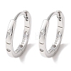 925 Sterling Silver Micro Pave Clear Cubic Zirconia Hoop Earrings EJEW-K317-04P-4