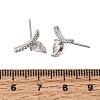 Brass Micro Pave Cubic Zirconia Stud Earrings EJEW-G471-14P-01-5