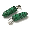 Synthetic Malachite Pendants G-Z067-07P-02-3