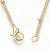 Brass Coated Iron Curb Chain Necklace Making MAK-T006-01KC-3