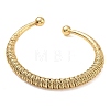 Brass Coiled Wire Cuff Bangles for Women BJEW-C157-02G-4