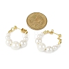 Shell Pearl Beaded Dangle Stud Earrings EJEW-JE06362-01-4