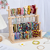 4-Tier Wood Bracelet Organizer Display Stands BDIS-WH0010-16C-4
