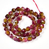 Dyed Natural White Jade Beads Strands G-T139-8mm-45I-3