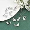SHEGRACE Brass Micro Pave Clear Cubic Zirconia Pendants XGRQ29341-394P-E-5