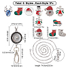 DIY Interchangeable Christmas Office Lanyard ID Badge Holder Necklace Making Kit DIY-SC0022-02-2