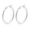 Non-Tarnish 304 Stainless Steel Hoop Earrings PW-WG89744-17-1