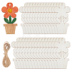 40Pcs Flower DIY Painting Materials Wood Pendants DIY-FH0010-96-1