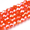Opaque Solid Color Electroplate Glass Beads Strands EGLA-A039-P2mm-B03-1