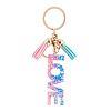 Alloy & Resin Tassel Keychains AJEW-TADJ0001-18B-1