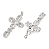 Brass Micro Pave Cubic Zirconia Pendants CU-CBADC6C-13P-02-2