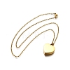 304 Stainless Steel Heart Cinerary Casket Pendant Necklaces NJEW-V002-02G-4
