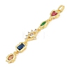 Brass Micro Pave Cubic Zirconia Big Pendants KK-K418-03C-G-2