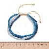 Adjustable Dyed Natural Malaysia Jade Beaded Multi-strand Bracelets for Women Men BJEW-JB13577-03-2