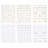 12Pcs 6 Styles Nail Art Stickers Decals FIND-SP0004-60-1