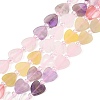 Natural Topaz Jade & Amethyst & Rose Quartz & Red Aventurine Beads Strands G-F811-A04-02-2