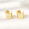 Brass Chunky Cuff Earrings EJEW-C186-11G-1