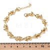 Hammered 304 Stainless Steel Link Chain Bracelets for Women BJEW-D466-07G-3
