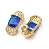 Brass Pave Blue Cubic Zirconia Pendants CU-CBADD64-15G-2
