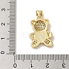 Rack Plating Brass Micro Pave Clear Cubic Zirconia Pendants KK-P268-05-4