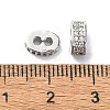 Rack Plating Brass Micro Pave Clear Cubic Zirconia Beads KK-U014-02P-2