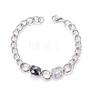 304 Stainless Steel Stud Earrings & Pendant Necklaces & Link Bracelets Jewelry Sets SJEW-L135-01E-3