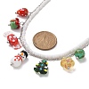Glass Seed Beaded & 304 Stainless Steel Cable Chain Double Layer Necklace NJEW-TA00074-5