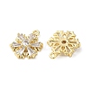 Brass Micro Pave Cubic Zirconia Charms KK-F872-17G-2