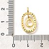 Brass Micro Pave Cubic Zirconia Pendants ZIRC-P123-01G-O02-3