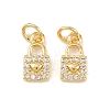 Brass Micro Pave Cubic Zirconia Pendants KK-B167-18G-1