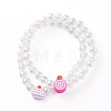 Transparent Acrylic Beaded Stretch Kids Bracelets BJEW-JB06324-01-1