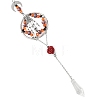 Halloween Alloy Skeleton Hand & Iron Ring Suncatcher HJEW-JM05021-2