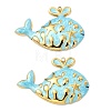 Ocean 304 Stainless Steel Enamel Pendants X-STAS-T076-08F-03G-1