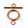 Ion Plating(IP) 304 Stainless Steel Ring Toggle Clasps STAS-CJ0002-37G-1
