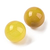 Natural Yellow Agate No Hole Sphere Beads G-K353-04D-28-2