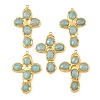 Natural Amazonite Faceted Big Pendants KK-H516-27G-01-1