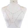 Alloy Crystal Rhinestone Chest Chains WGE105E-08-2