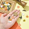 30Pcs 6 Styles Halloween Rack Plating Alloy Enamel Pendants PALLOY-CJ0002-32-4