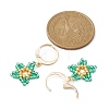 Star Glass Seed Braided Dangle Earrings EJEW-MZ00105-3