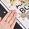 12Pcs 3 Colors Brass Micro Pave Cubic Zirconia Charms ZIRC-FH0001-37-3