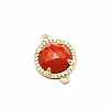 Natural Red Jasper Connector Charms PW-WGD2653-09-1