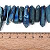 Spray Painted Electroplate Natural Quartz Crystal Points Beads Strands G-Q610-02B-4