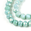 Anti-Tarnish Electroplate Rondelle Glass Beads Strands EGLA-T021-4mm-17-07-3