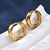 316 Surgical Stainless Steel Hoop Earrings for Women EJEW-G429-01B-G-1