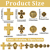 100Pcs 10 Styles Tibetan Style Alloy Beads FIND-SC0023-75-2